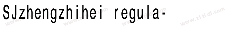 SJzhengzhihei regula字体转换